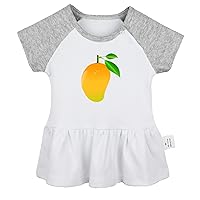 Babies Fruit Mango Pattern Dresses Infant Baby Girls Princess Dress 0-24 Months Kids Cute Ruffles Skirts