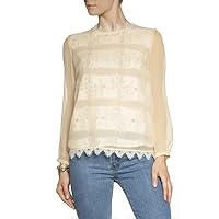 Women's Silk-and-Lace Blouse