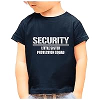 Big Brother Shirt Security for Little Sister Siblings Toddler Shirts for Boys Baby Announcement