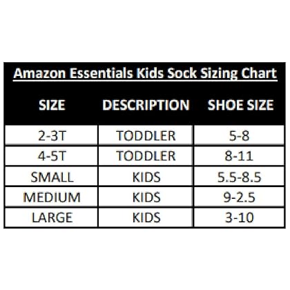Amazon Essentials Unisex Kids and Toddlers' Cotton Crew Socks, 10 Pairs