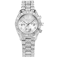 Unisex Watch Rhinestone Diamond Watches Stainless Steel Gold Silver Rose Gold Bracelet Watch