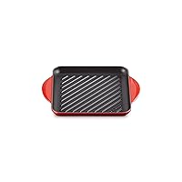 Le Creuset Enameled Cast Iron Signature Square Skillet Grill, 9.5