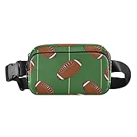ALAZA Vintage Football Belt Bag Waist Pack Pouch Crossbody Bag with Adjustable Strap for Men Women College Hiking Running Workout Travel