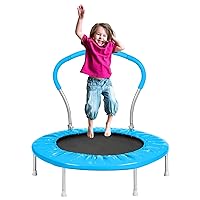 36Inch Kids Trampoline for Toddlers with Handle, Indoor Mini Trampoline for Kids, Small Rebounder Trampoline, Adult Fitness Trampoline for Indoor and Outdoor Use