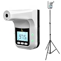 Wall-Mounted Infrared Temperature Reader, Non-Contact Instant LED Display with Alarm (with Stand)