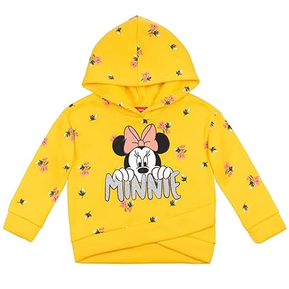 Disney Minnie Mouse Mickey Mouse Pullover Fleece Hoodie and Leggings Outfit Set Infant to Big Kid Sizes (12 Months - 14-16)