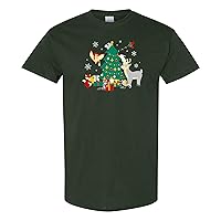 Woodland Winter Holidays - Cute Animals Cartoon Holiday T Shirt