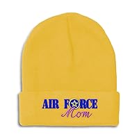 Beanies for Men Air Force Mom Embroidery Family Winter Hats for Women Acrylic Skull Cap 1 Size