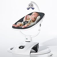Rocking Bassinet for Baby & Baby Swing, Multiple-Motion Swing with Remote, Dark Grey