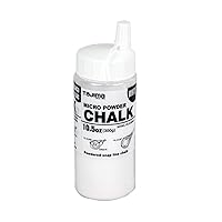 TAJIMA Micro Chalk - White 10.5 oz (300g) Ultra-Fine Snap-Line Chalk with Durable Bottle & Easy-Fill Nozzle - PLC2-W300
