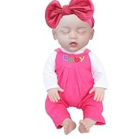 Lifelike Reborn Baby Dolls-19 Inch Skeleton Reborn Baby Dolls Silicone Full Body Realistic Silicone Baby Dolls Sleeping Girl,Soft Body Waterproof Doll