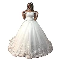 Melisa Off The Shoulder Lace Sequins Beach Wedding Dresses for Bride with Train Princess Bridal Ball Gowns