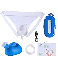 Urinals for Men Women, Wearable Automatic Urine Collector, 2000ML Portable Spill Proof Reusable Plastic Large Pee Bottle, for Urinary Incontinence Patients(Color:Woman · Normal)