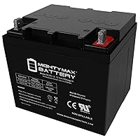 Mighty Max ML50-12 -12 Volt 50 AH, Nut and Bolt (NB) Terminal, Rechargeable SLA AGM Battery