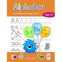 Alphabet and Lines Tracing Book | Letter Tracing Workbook for Kids, Learn to Write, Handwriting Practice for Preschool | Tinky Puki