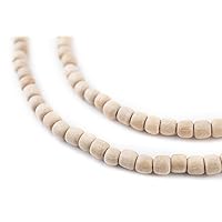 TheBeadChest Cream Nugget Natural Wood Beads (5mm): Organic Eco-Friendly Wooden Bead Strand for DIY Jewelry, Crafts, Necklace and Bracelet Making
