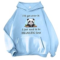 Cute Hoodies for Teen Girls Kawaii Animal Hoodie Anime Panda Print Hoodies Pullover Tops Novelty Slogan Sweatshirts for Teens