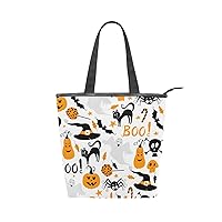Canvas Tote Bag for Women with Zipper,Lady Tote Bag Canvas Tote Purse Canvas Handbag for Work Travel