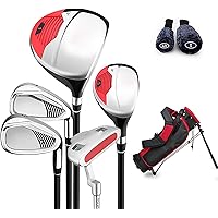 New Golf Sets 2023 Junior Complete Golf Club Set for Children Right Hand - Kids Golf Set Games Lightweight Includes Golf Stand Bag - Ideal for Children Kids Boys Girls (Ages 3-12) ( Color : Rojo )