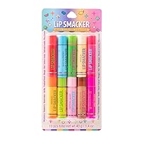 Lip Smacker Original & Best Party Pack - 10 Moisturizing Lip Balms, Classic Flavors, Hydrating & Protecting - Cruelty-Free- Oatmeal Cookie