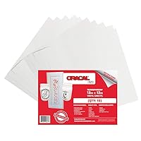 (10 Sheets) Oracal 651 Transparent Adhesive Craft Vinyl for Cricut, Silhouette, Cameo, Craft Cutters, Printers, and Decals - 12