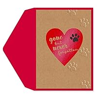Graphique Gone but Never Forgotten Sympathy Card | Condolence and Bereavement | Thinking of You | Grief and Loss | Pet Owner | Family and Friends | Color-Coordinated Envelope | 5