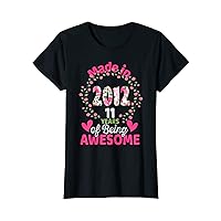 11 Years Old 11th Birthday Born in 2012 Women Girls Floral T-Shirt