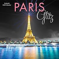 Graphique 2023 Paris Glitz Wall Calendar | 12” x 12” | Thick Paper | Home & Office Organizer | Large Monthly Grid | 3 Languages & Marked Holidays | 4 Month Preview Page for 2024