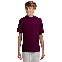 A4 Youth Cooling Performance Crew T-Shirts Maroon XL