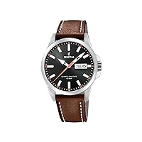 Festina Herren Analog Quarz Uhr mit Leder Armband F20358/2