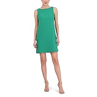 Vince Camuto Women's Stretch Crepe Shift with Bow Detail Down Sides
