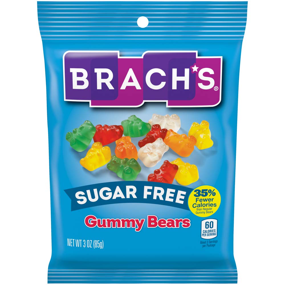 Brach's Sugar Free Gummy Bears, 3 Ounce, Pack of 12