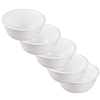 Corelle CP-9633 Plate Plate, Plate, Outer Diameter 3.7 x Height 1.8 inches (9.5 x 4.5 cm), Shatter-Resistant, Lightweight, Winter Frost White, Small Bowl, Set of 5