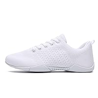 Youth Cheer Shoes Girls White Cheerleading Shoes Dance Athletic Training Breathable Fabric Dancing Lightweight Competition Comfortable Sport Kids Girls Cheer Sneakers