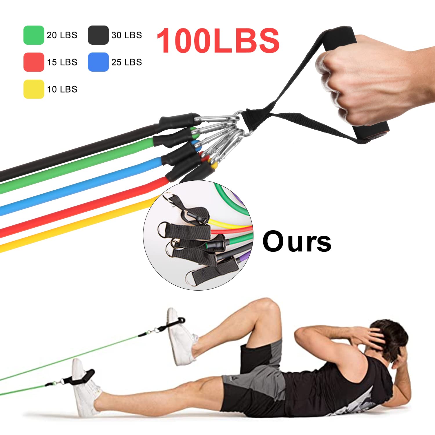 Exercise Bands Resistance Bands Set Strength Training Fitness Bands Workout Bands Resistance Elastic Bands for Exercise