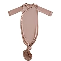 Copper Pearl Newborn Knotted Gown Pecan
