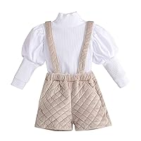 Baby Outfits with Headbands Newborn Infant Baby Girls Cotton Autumn Ribbed Long Sleeve Tops Pullover Baby (A, 4-5 Years)