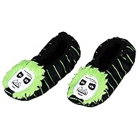 Bioworld Beetlejuice Slippers 3D Hair Embroidered Character Slipper Socks with No-Slip Sole For Women Men