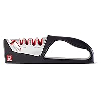 ZWILLING 5-Stage Knife Sharpener with Shear Sharpener, Keep Japanese and Western Blades Razor Sharp, Easy To Use, Easy-To-Hold Handle and Non-Slip Bottom