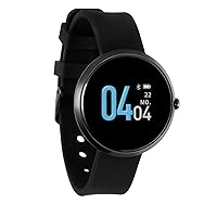 X-Watch 54060 Siona Color Fit Colour TFT Women's Smartwatch, Activity Tracker for Android and Apple iOS, Dark Black