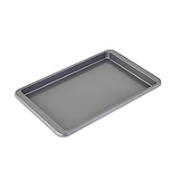 KitchenAid Nonstick 10 x 15 in Baking Sheet with Extended Handles for Easy Grip, Aluminized Steel to Promoted Even Baking, Dishashwer Safe,Contour Silver