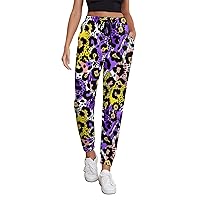 Abstract Geometric with Animal Women's Sweatpants Athletic Joggers Casual Lounge Pants with Pockets for Yoga Workout Running