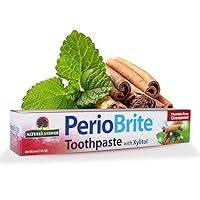 Nature's Answer PerioBrite Toothpaste, Cinnamint, 4-Ounces Natural Fluoride Free with CO Q10 | for Sensitive Teeth | Naturally Whitens Teeth | Freshens Breath | Minimizes Dry Mouth