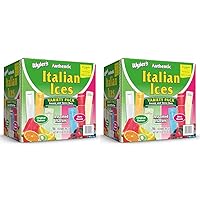 Authentic Italian Ice Fat Free Freezer Bars Original Flavors 2oz bars, 96 count (Pack of 2)