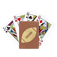 Football Sport Illustration Brown Pattern Poker Playing Magic Card Fun Board Game