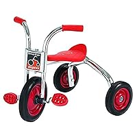 Angeles SilverRider 10” Pedal Pusher Tricycle for Kids Ages 3+, Toddler Trike for Beginner Riders, Red/ Black