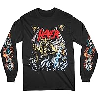 Slayer Men's Airbrush Demon (Arm Prints) Long Sleeve Black