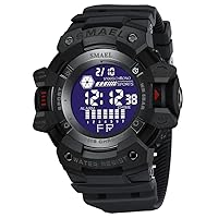 Outdoor Sport Chrono Alarm Watch Men’s Military Watch Fashion Large Dial 5Bar Waterproof LED Digital Watches