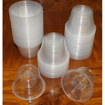 Clear Disposable Plastic Power Bomber Shot Cups or Bomb Glasses