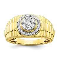 10k Gold Lab Grown Diamond Si1 Si2 G H I Mens Ring Jewelry for Men